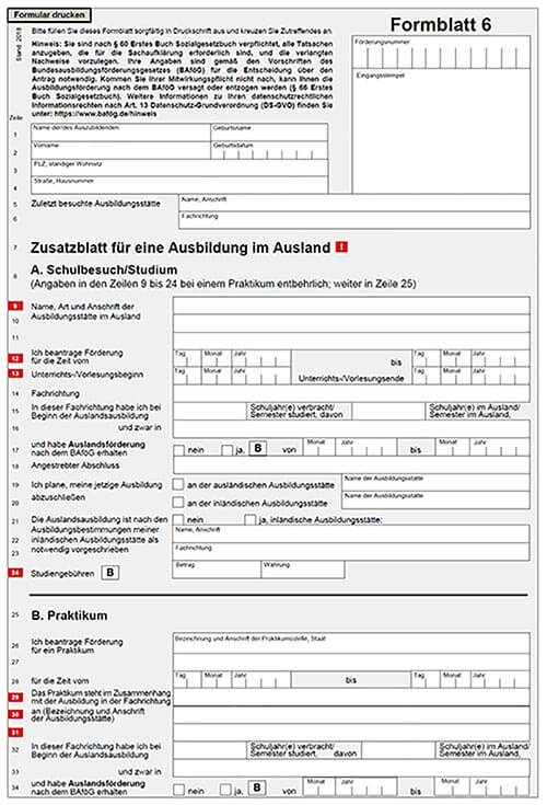 Antrag auf vorabentscheidung bafög formular